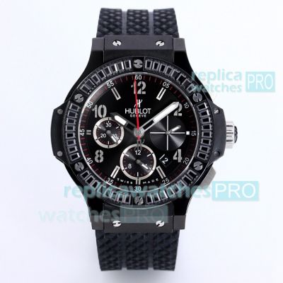 Swiss 4100 Copy Hublot Geneve Big Bang Watch Black Case 44mm